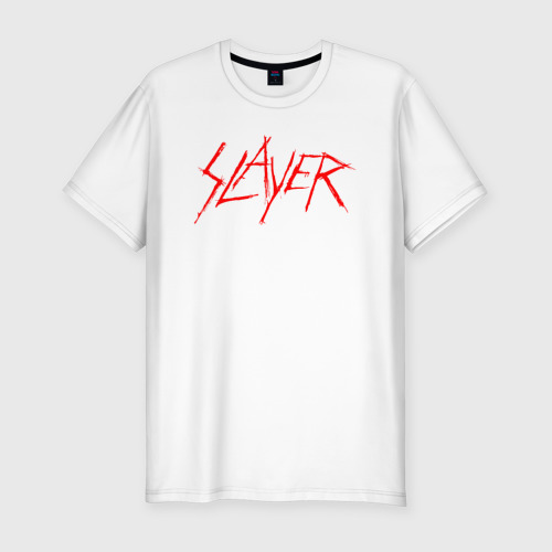 Мужская приталенная футболка из хлопка с принтом Slayer 5, вид спереди №1