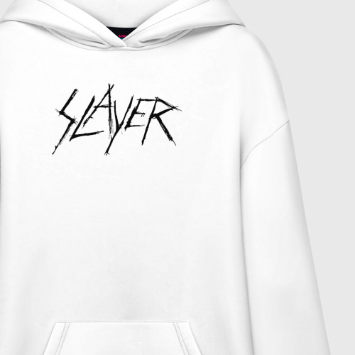 Худи SuperOversize хлопок Slayer 6, цвет белый - фото 3
