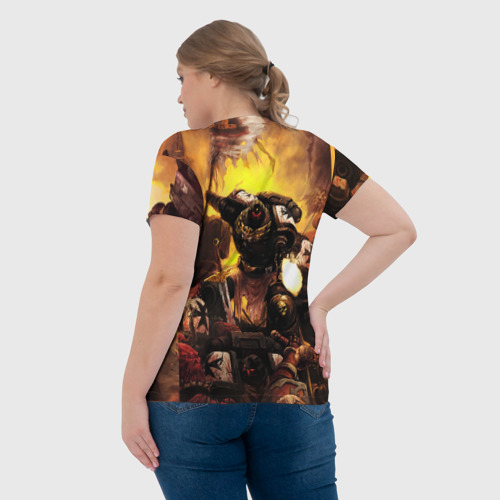 Женская футболка 3D с принтом WARHAMMER 40K, вид сзади #2