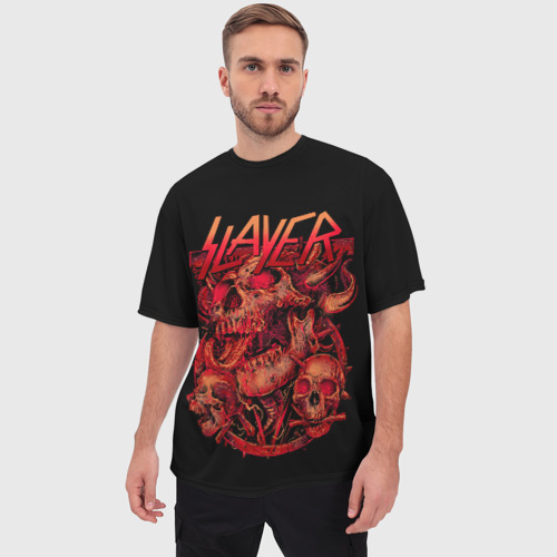 Мужская футболка oversize 3D Slayer 15, цвет 3D печать - фото 3