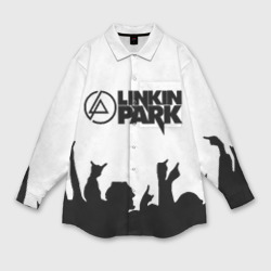 Женская рубашка oversize 3D Linkin Park Линкин Парк