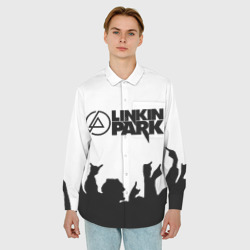 Мужская рубашка oversize 3D Linkin Park Линкин Парк - фото 2