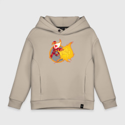 Детское худи Oversize хлопок Человек огонь