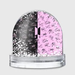 Игрушка Снежный шар BTS автографы БТС