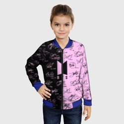 Детский бомбер 3D BTS автографы БТС - фото 2