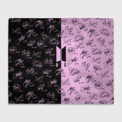 Плед 3D BTS автографы БТС