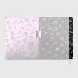 Флаг 3D BTS автографы БТС - фото 2