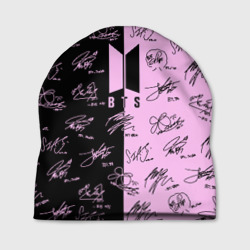 Шапка 3D BTS автографы БТС