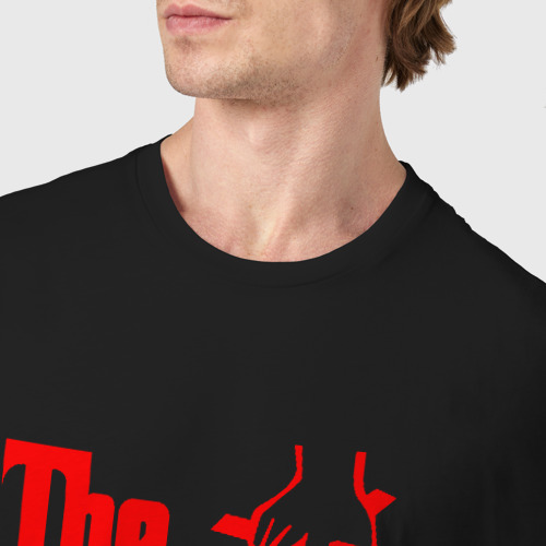 Мужская футболка хлопок Крестный отец, цвет черный - фото 6