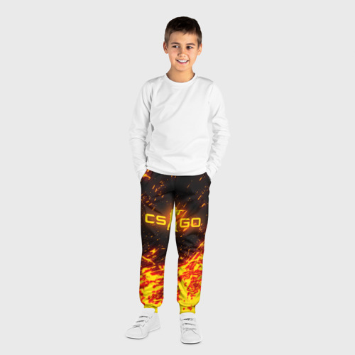 Детские брюки 3D CS GO FIRE | КС ГО ОГОНЬ Фото 01