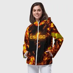 Женская ветровка 3D CS GO fire КС Го ОГоНЬ - фото 2