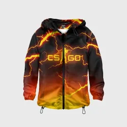 Детская ветровка 3D CS GO fire storm КС Го огненный шторм