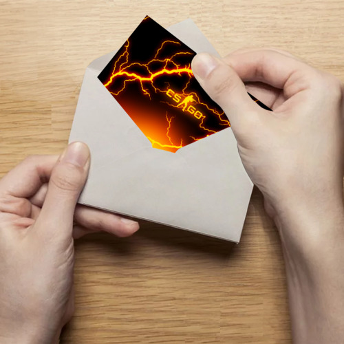 Поздравительная открытка CS GO fire storm КС Го огненный шторм, цвет белый - фото 4