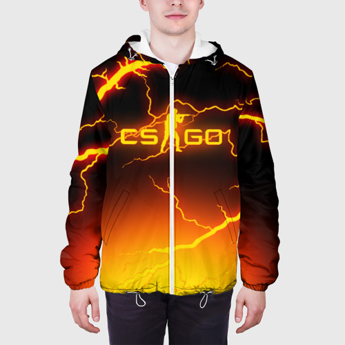 Мужская куртка 3D CS GO fire storm КС Го огненный шторм, цвет 3D печать - фото 4
