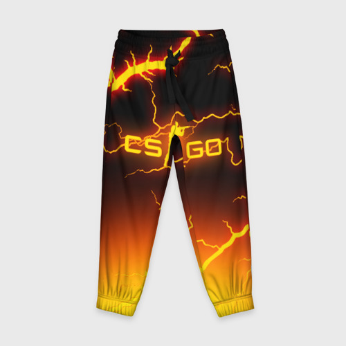 Детские брюки 3D CS GO fire storm КС Го огненный шторм, цвет 3D печать