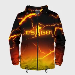 Мужская ветровка 3D CS GO fire storm КС Го огненный шторм