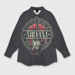 Мужская рубашка oversize 3D Nirvana Нирвана