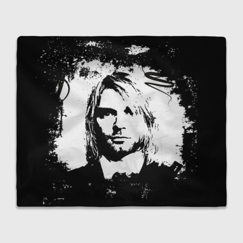Плед 3D Kurt Cobain, цвет 3D (велсофт)