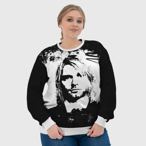 Женский свитшот 3D Kurt Cobain, цвет 3D печать - фото 6