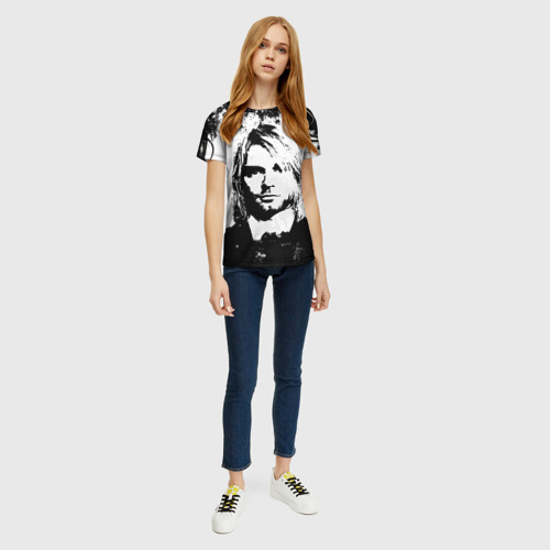 Женская футболка 3D Kurt Cobain, цвет 3D печать - фото 5