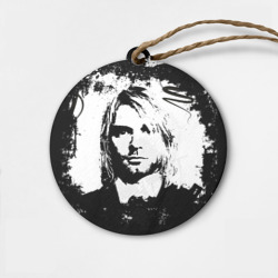 Деревянная игрушка круг Kurt Cobain