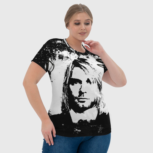 Женская футболка 3D Kurt Cobain, цвет 3D печать - фото 6