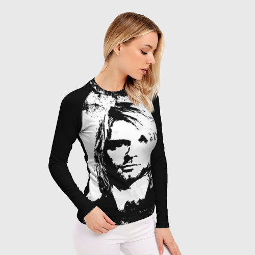 Женский рашгард 3D Kurt Cobain, цвет 3D печать - фото 3