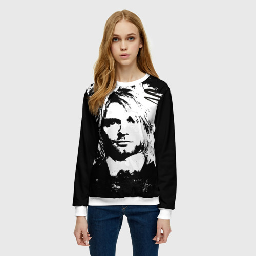 Женский свитшот 3D Kurt Cobain, цвет 3D печать - фото 3