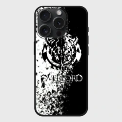 Чехол силиконовый для Apple iPhone 15 Pro Мax матовый Оверлорд - чб спрей