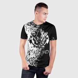 Мужская футболка 3D Slim Оверлорд - чб спрей - фото 2