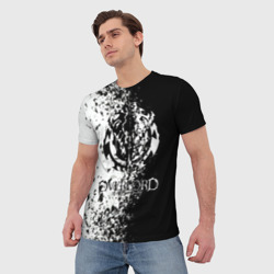 Мужская футболка 3D Оверлорд - чб спрей - фото 2