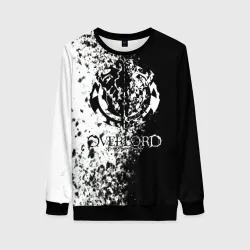 Женский свитшот 3D Оверлорд - чб спрей