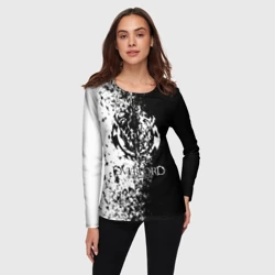 Женский лонгслив 3D Оверлорд - чб спрей - фото 2