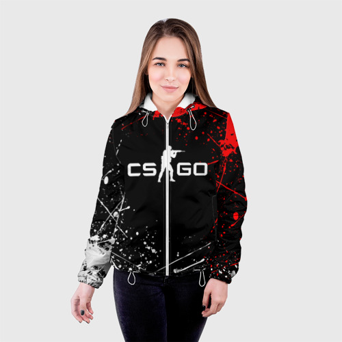 Женская куртка 3D CS GO , цвет белый - фото 3