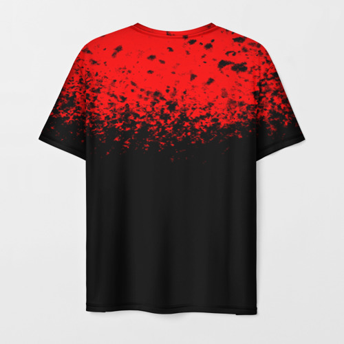Мужская футболка 3D Красный спрей оверлорд, цвет 3D печать - фото 2