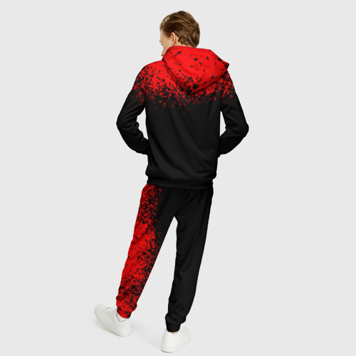 Мужской костюм с толстовкой 3D Красный спрей оверлорд, цвет черный - фото 4