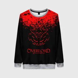 Женский свитшот 3D Красный спрей оверлорд