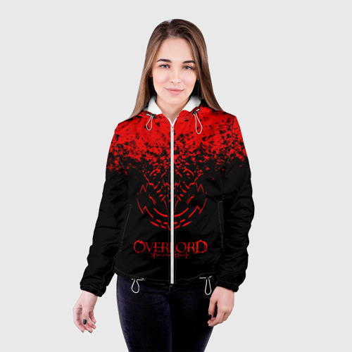 Женская куртка 3D Красный спрей оверлорд, цвет белый - фото 3
