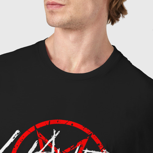 Мужская футболка хлопок Slayer, цвет черный - фото 6