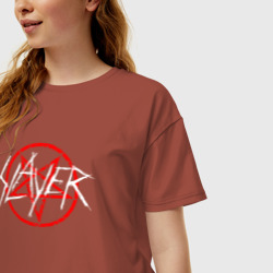 Женская футболка хлопок Oversize Slayer - фото 2