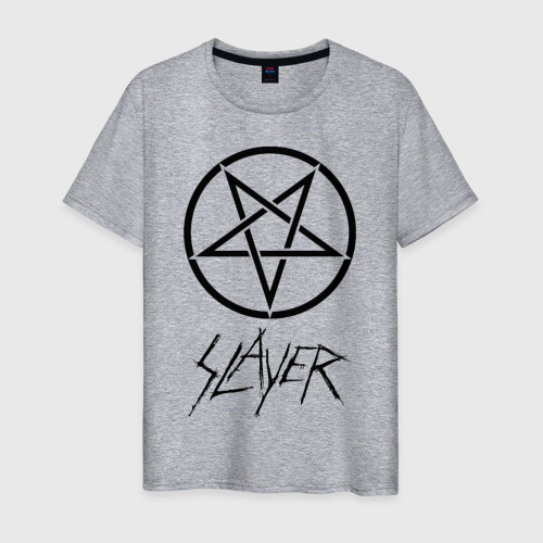 Мужская футболка хлопок SLAYER, цвет меланж