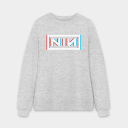 Мужской свитшот oversize без начеса хлопок NIN glitch