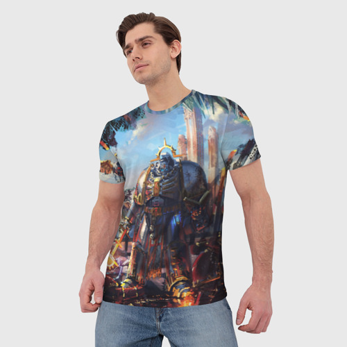 Мужская футболка 3D с принтом Warhammer 40K, фото на моделе #1