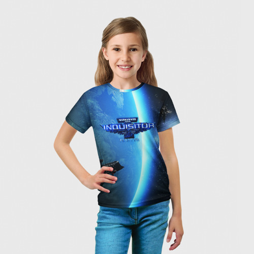 Детская футболка 3D с принтом WARHAMMER 40K, вид сбоку #3
