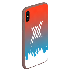 Чехол для iPhone XS Max матовый Two XX flame - фото 2