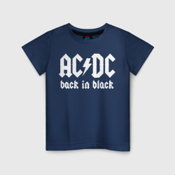 Светящаяся детская футболка AC/DC back IN black