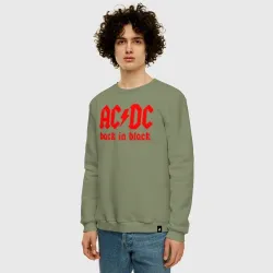 Мужской свитшот хлопок AC/DC back IN black - фото 2