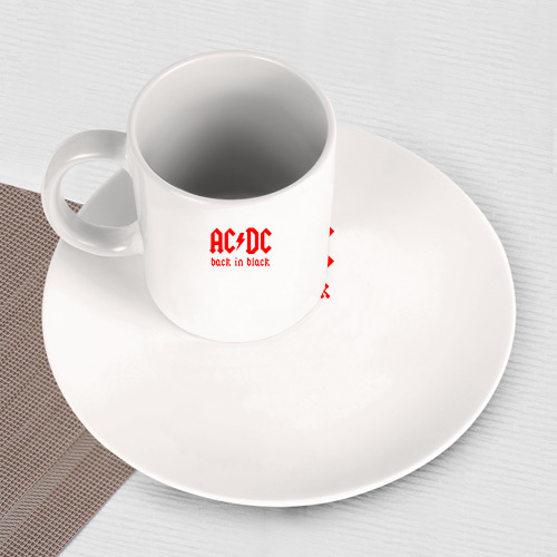 Набор: тарелка + кружка AC/DC back IN black - фото 3