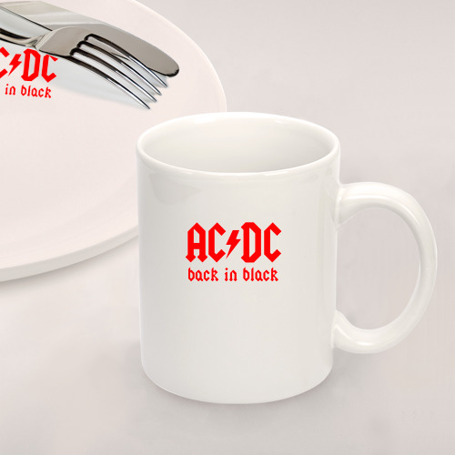 Набор: тарелка + кружка AC/DC back IN black - фото 2