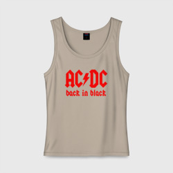 Женская майка хлопок AC/DC back IN black